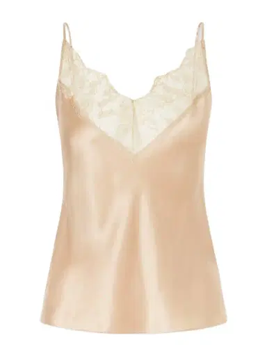 Carine Gilson Lace-trimmed Silk-satin Camisole | Thumbnail 1 Carine Gilson Lace-trimmed Silk-satin Camisole | Thumbnail 1