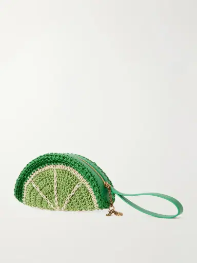 Chloé Tropicus Leather-trimmed Woven Cotton Clutch | Thumbnail 4 Chloé Tropicus Leather-trimmed Woven Cotton Clutch | Thumbnail 4