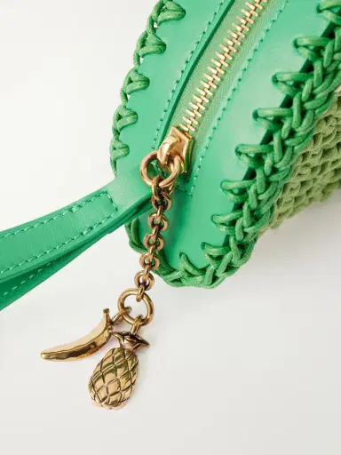 Chloé Tropicus Leather-trimmed Woven Cotton Clutch | Thumbnail 5 Chloé Tropicus Leather-trimmed Woven Cotton Clutch | Thumbnail 5