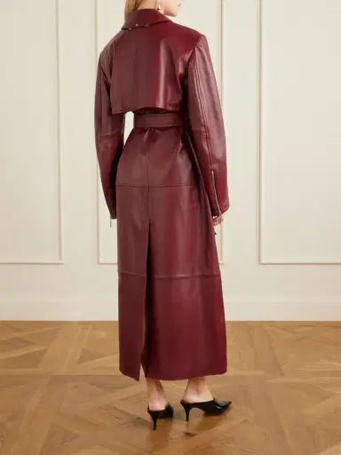 Sportmax Belted Leather Trench Coat | Thumbnail 4 Sportmax Belted Leather Trench Coat | Thumbnail 4