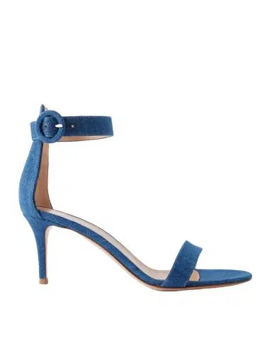 Gianvito Rossi Portofino 70 Denim Sandals | Thumbnail 1 Gianvito Rossi Portofino 70 Denim Sandals | Thumbnail 1