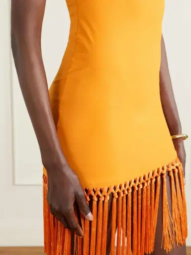 Taller Marmo Romy Off-the-shoulder Fringed Jersey Mini Dress | Thumbnail 4 Taller Marmo Romy Off-the-shoulder Fringed Jersey Mini Dress | Thumbnail 4