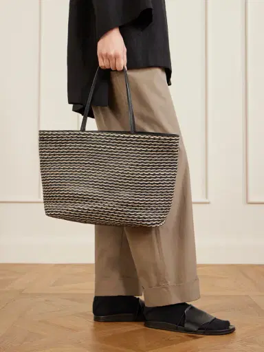 The Row Beau Large Leather And Raffia Tote | Thumbnail 2 The Row Beau Large Leather And Raffia Tote | Thumbnail 2
