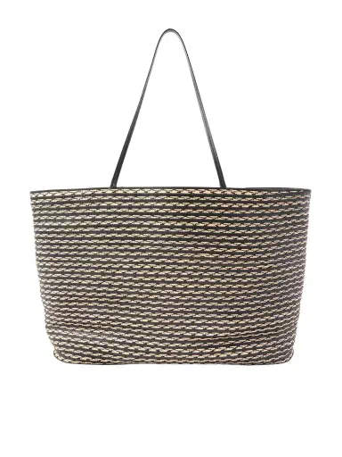 The Row Beau Large Leather And Raffia Tote | Thumbnail 1 The Row Beau Large Leather And Raffia Tote | Thumbnail 1