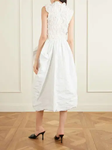 Erdem Draped Metallic Cotton-blend Midi Skirt | Thumbnail 4 Erdem Draped Metallic Cotton-blend Midi Skirt | Thumbnail 4