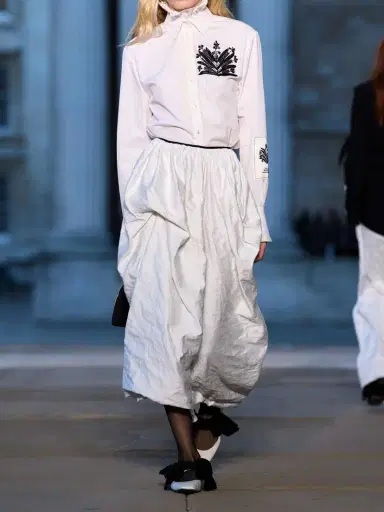 Erdem Draped Metallic Cotton-blend Midi Skirt | Thumbnail 6 Erdem Draped Metallic Cotton-blend Midi Skirt | Thumbnail 6