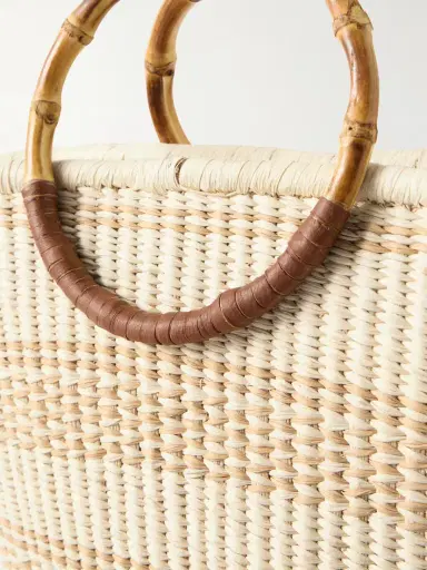 SENSI STUDIO Leather-trimmed Straw Tote | Thumbnail 5 SENSI STUDIO Leather-trimmed Straw Tote | Thumbnail 5
