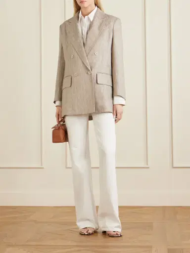 Max Mara Double-breasted Linen Blazer | Thumbnail 2 Max Mara Double-breasted Linen Blazer | Thumbnail 2