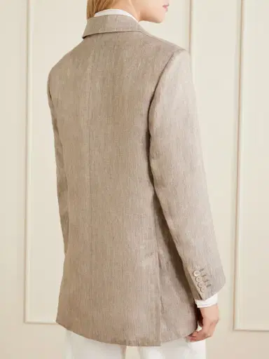 Max Mara Double-breasted Linen Blazer | Thumbnail 4 Max Mara Double-breasted Linen Blazer | Thumbnail 4