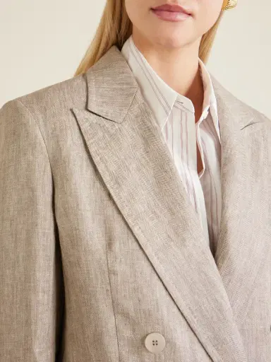 Max Mara Double-breasted Linen Blazer | Thumbnail 5 Max Mara Double-breasted Linen Blazer | Thumbnail 5