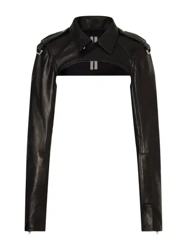 Rick Owens Leather Biker Jacket | Thumbnail 1 Rick Owens Leather Biker Jacket | Thumbnail 1