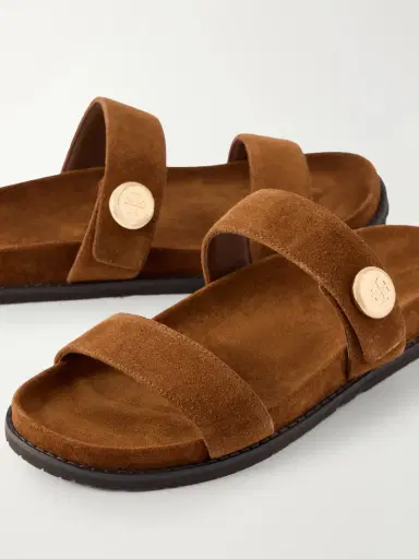 Tory Burch Romy Sport Embellished Suede Slides | Thumbnail 5 Tory Burch Romy Sport Embellished Suede Slides | Thumbnail 5