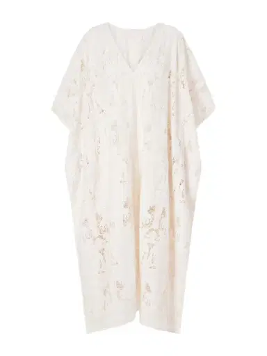 Loretta Caponi Atrani Embroidered Cotton-blend Midi Dress | Thumbnail 1 Loretta Caponi Atrani Embroidered Cotton-blend Midi Dress | Thumbnail 1