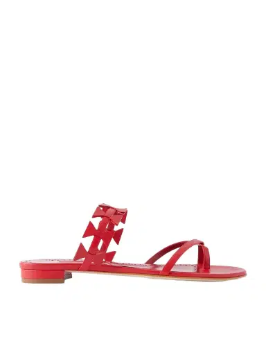 Manolo Blahnik Maura Leather Sandals | Thumbnail 1 Manolo Blahnik Maura Leather Sandals | Thumbnail 1