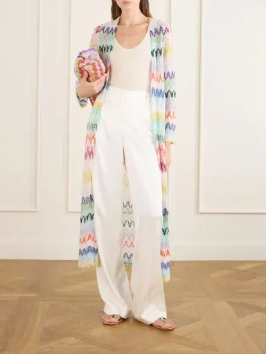 Missoni Striped Metallic Crochet-knit Cardigan | Thumbnail 2 Missoni Striped Metallic Crochet-knit Cardigan | Thumbnail 2