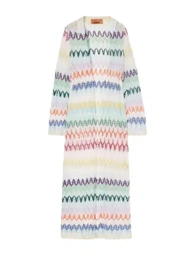 Missoni Striped Metallic Crochet-knit Cardigan | Thumbnail 1 Missoni Striped Metallic Crochet-knit Cardigan | Thumbnail 1