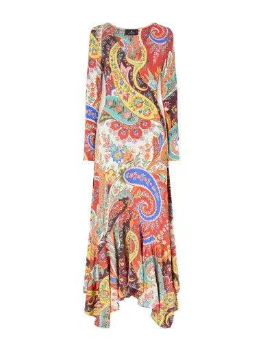 Etro Ruffled Paisley-print Jersey Maxi Dress | Thumbnail 1 Etro Ruffled Paisley-print Jersey Maxi Dress | Thumbnail 1