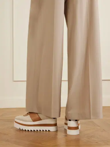 Stella McCartney Sneak-elyse Salt And Pepper Exaggerated-sole Canvas Sneakers | Thumbnail 2 Stella McCartney Sneak-elyse Salt And Pepper Exaggerated-sole Canvas Sneakers | Thumbnail 2