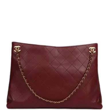 Chanel Chanel Large "Eyes on You" CC Shopping Bag Burgundy Lambskin Gold Hardware | Thumbnail 1 Chanel Chanel Large "Eyes on You" CC Shopping Bag Burgundy Lambskin Gold Hardware | Thumbnail 1