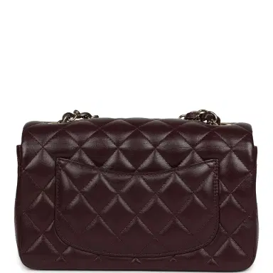 Chanel Chanel Mini Classic Rectangular Flap Bag Burgundy Shiny Lambskin Light Gold Hardware | Thumbnail 4 Chanel Chanel Mini Classic Rectangular Flap Bag Burgundy Shiny Lambskin Light Gold Hardware | Thumbnail 4