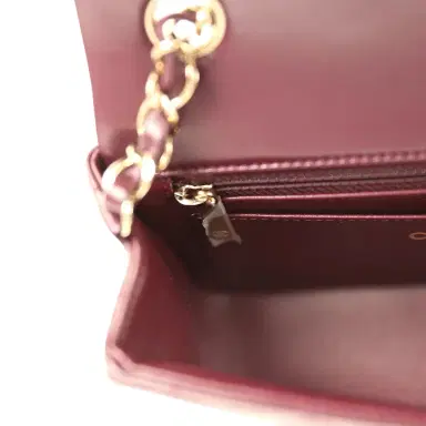 Chanel Chanel Mini Classic Rectangular Flap Bag Burgundy Shiny Lambskin Light Gold Hardware | Thumbnail 10 Chanel Chanel Mini Classic Rectangular Flap Bag Burgundy Shiny Lambskin Light Gold Hardware | Thumbnail 10