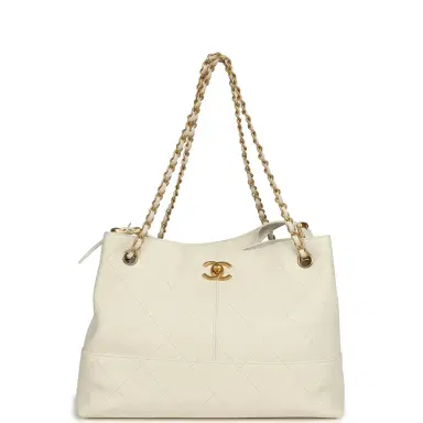 Chanel Chanel Small Coco Hobo Bag White Calfskin Antique Gold Hardware | Thumbnail 7 Chanel Chanel Small Coco Hobo Bag White Calfskin Antique Gold Hardware | Thumbnail 7