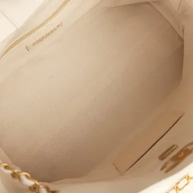 Chanel Chanel Small Coco Hobo Bag White Calfskin Antique Gold Hardware | Thumbnail 8 Chanel Chanel Small Coco Hobo Bag White Calfskin Antique Gold Hardware | Thumbnail 8