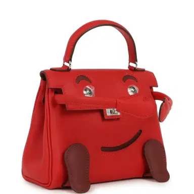 HERMÈS Hermes "Quelle Idolle" Kelly Doll Rouge Radieux and Rouge H Swift Palladium Hardware | Thumbnail 2 HERMÈS Hermes "Quelle Idolle" Kelly Doll Rouge Radieux and Rouge H Swift Palladium Hardware | Thumbnail 2