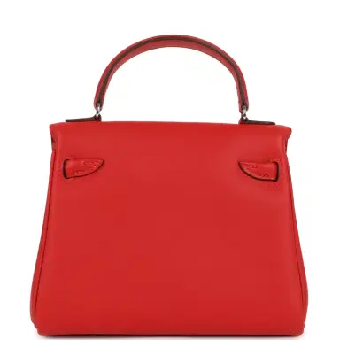 HERMÈS Hermes "Quelle Idolle" Kelly Doll Rouge Radieux and Rouge H Swift Palladium Hardware | Thumbnail 4 HERMÈS Hermes "Quelle Idolle" Kelly Doll Rouge Radieux and Rouge H Swift Palladium Hardware | Thumbnail 4