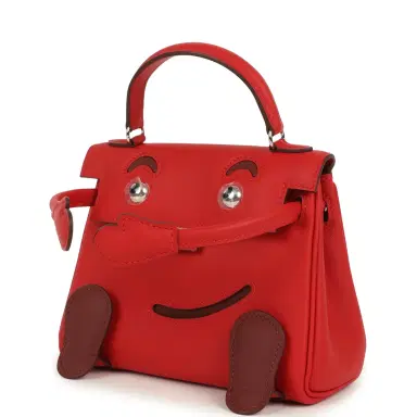 HERMÈS Hermes "Quelle Idolle" Kelly Doll Rouge Radieux and Rouge H Swift Palladium Hardware | Thumbnail 5 HERMÈS Hermes "Quelle Idolle" Kelly Doll Rouge Radieux and Rouge H Swift Palladium Hardware | Thumbnail 5