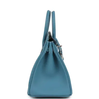 HERMÈS Hermes Birkin 25 Blue Jean Swift Palladium Hardware | Thumbnail 3 HERMÈS Hermes Birkin 25 Blue Jean Swift Palladium Hardware | Thumbnail 3