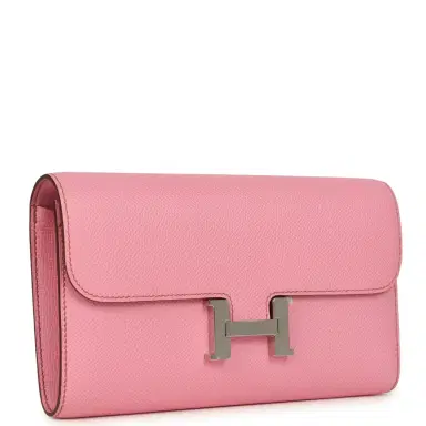 HERMÈS Hermes Constance Wallet To Go Bubblegum Epsom Palladium Hardware | Thumbnail 2 HERMÈS Hermes Constance Wallet To Go Bubblegum Epsom Palladium Hardware | Thumbnail 2