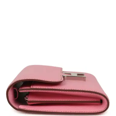 HERMÈS Hermes Constance Wallet To Go Bubblegum Epsom Palladium Hardware | Thumbnail 4 HERMÈS Hermes Constance Wallet To Go Bubblegum Epsom Palladium Hardware | Thumbnail 4
