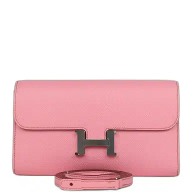 HERMÈS Hermes Constance Wallet To Go Bubblegum Epsom Palladium Hardware | Thumbnail 1 HERMÈS Hermes Constance Wallet To Go Bubblegum Epsom Palladium Hardware | Thumbnail 1