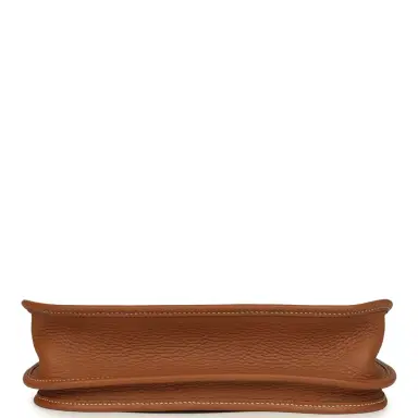 HERMÈS Hermes Evelyne III PM Gold Clemence and Ecru Toile H Canvas Gold Hardware | Thumbnail 6 HERMÈS Hermes Evelyne III PM Gold Clemence and Ecru Toile H Canvas Gold Hardware | Thumbnail 6