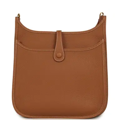 HERMÈS Hermes Evelyne III PM Gold Clemence Gold Hardware | Thumbnail 4 HERMÈS Hermes Evelyne III PM Gold Clemence Gold Hardware | Thumbnail 4