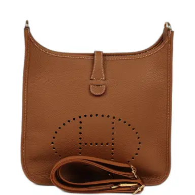HERMÈS Hermes Evelyne III PM Gold Clemence Gold Hardware | Thumbnail 1 HERMÈS Hermes Evelyne III PM Gold Clemence Gold Hardware | Thumbnail 1