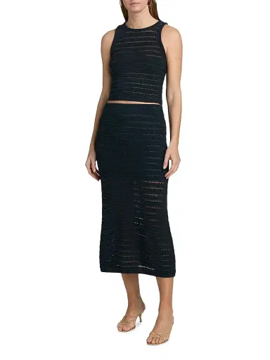 A.L.C. Women's Lana Crochet Midi-Skirt - Night Blue - Size Large | Thumbnail 2 A.L.C. Women's Lana Crochet Midi-Skirt - Night Blue - Size Large | Thumbnail 2