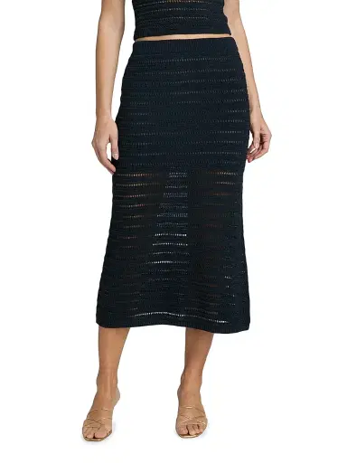 A.L.C. Women's Lana Crochet Midi-Skirt - Night Blue - Size Large | Thumbnail 3 A.L.C. Women's Lana Crochet Midi-Skirt - Night Blue - Size Large | Thumbnail 3