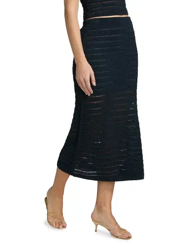 A.L.C. Women's Lana Crochet Midi-Skirt - Night Blue - Size Large | Thumbnail 4 A.L.C. Women's Lana Crochet Midi-Skirt - Night Blue - Size Large | Thumbnail 4