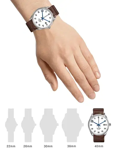 TOM FORD Men's 002 Stainless Steel & Leather Strap Automatic Watch - White Brown | Thumbnail 2 TOM FORD Men's 002 Stainless Steel & Leather Strap Automatic Watch - White Brown | Thumbnail 2