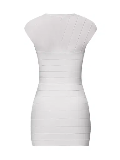 Hervé Léger Women's The Champagne Bandage Minidress - Alabaster | Thumbnail 3 Hervé Léger Women's The Champagne Bandage Minidress - Alabaster | Thumbnail 3