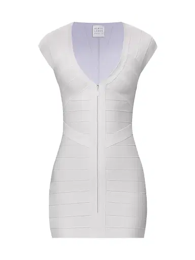 Hervé Léger Women's The Champagne Bandage Minidress - Alabaster | Thumbnail 1 Hervé Léger Women's The Champagne Bandage Minidress - Alabaster | Thumbnail 1