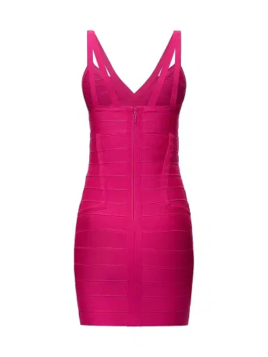 Hervé Léger Women's The Midnight Bandage Body-Con Minidress - Punch | Thumbnail 3 Hervé Léger Women's The Midnight Bandage Body-Con Minidress - Punch | Thumbnail 3