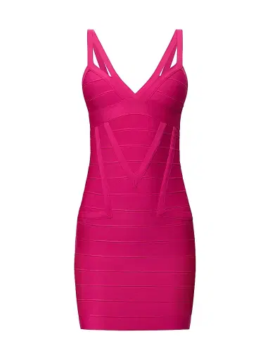 Hervé Léger Women's The Midnight Bandage Body-Con Minidress - Punch | Thumbnail 1 Hervé Léger Women's The Midnight Bandage Body-Con Minidress - Punch | Thumbnail 1