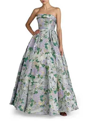 Mac Duggal Women's Floral Brocade Strapless Gown - Lilac Multi - Size 16 | Thumbnail 1 Mac Duggal Women's Floral Brocade Strapless Gown - Lilac Multi - Size 16 | Thumbnail 1