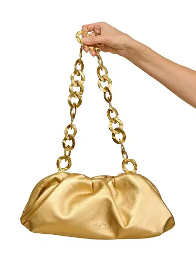 Cult Gaia Women's Dulce Leather Shoulder Bag - Brass | Thumbnail 2 Cult Gaia Women's Dulce Leather Shoulder Bag - Brass | Thumbnail 2