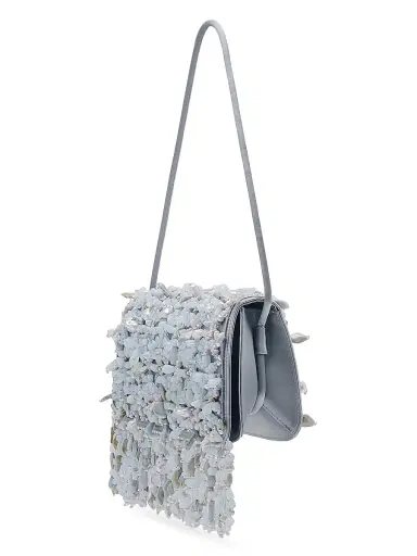 Cult Gaia Women's Idalia Bead-Embellished Satin Shoulder Bag - Coastal | Thumbnail 5 Cult Gaia Women's Idalia Bead-Embellished Satin Shoulder Bag - Coastal | Thumbnail 5