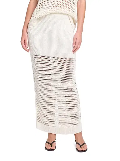 TWP Women's The Loophole Silk-Blend Maxi Skirt - White - Size Large | Thumbnail 2 TWP Women's The Loophole Silk-Blend Maxi Skirt - White - Size Large | Thumbnail 2