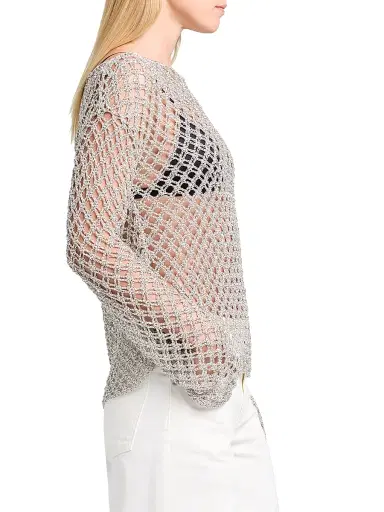 TWP Women's Boatneck Crochet-Knit Top | Thumbnail 4 TWP Women's Boatneck Crochet-Knit Top | Thumbnail 4